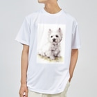 Momojiの犬画のウェスティ2 Dry T-Shirt