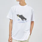 ゆずぽんずの飛ぶペンギン ドライTシャツ