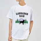 ハッピー・ラブラドールズのLabrador Dad ブラックラブラドール ドライTシャツ