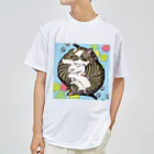 大江戸のくるくる猫たち Dry T-Shirt