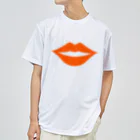 多摩市民のセクシーな唇(オレンジ) ドライTシャツ