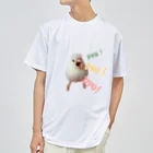 🐦🦆XL文鳥のXL文鳥15 たまちゃん　ぐせり ドライTシャツ