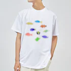 ハナのお店のカラフルな魚たち Dry T-Shirt