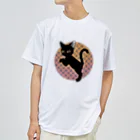 BATKEI ARTの黒猫と七宝文様 Dry T-Shirt