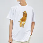 flatcoatedretrieverのgolden retriever ドライTシャツ