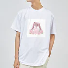 ★うさぎ★の花と女の子のTシャツ Dry T-Shirt