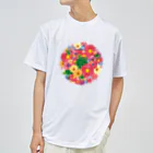 Turtle56tanのLove Turtle Flower Circle ドライTシャツ