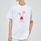 go campingの焚き火（red） ドライTシャツ