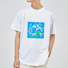 洋ナシくんSHOPのブルーフラワー ドライTシャツ