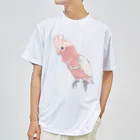 まめるりはことりのご機嫌モモイロインコちゃん【まめるりはことり】 ドライTシャツ