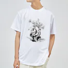 nidan-illustrationの"WHITE MUSTACHE CLUB"(タイトルなし) Dry T-Shirt