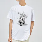 nidan-illustrationの"WHITE MUSTACHE CLUB"(タイトルなし) ドライTシャツ