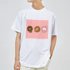 ともえのえ - 柴犬とか動物色々のShiba Donut (pink color) Dry T-Shirt