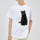 サバミケ、茶トラ、鍵しっぽ。の黒猫大好き ドライTシャツ