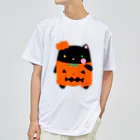 くろねこClochetteのかぼちゃくろねこ ドライTシャツ