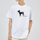 ハデ犬グッズ部門のミニピンシルエット Dry T-Shirt