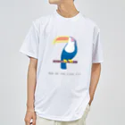 miimikaのオオハシ科の鳥 ドライTシャツ