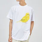 森図鑑の[森図鑑]セキセイインコ黄色 Dry T-Shirt