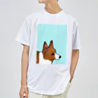 りりのお絵描き屋さんの凛としたコーギー Dry T-Shirt