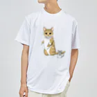 縁-yukari-の猫とチンチラ ドライTシャツ