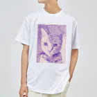 猫使いSHOP ネコTシャツのアートっぽい　ネコTシャツ Dry T-Shirt