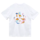 fumimicreativeのジュラ紀の恐竜達　80年代風レトロポップな恐竜 Dry T-Shirt