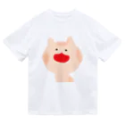 ieTのフワネコ「わ」 ドライTシャツ