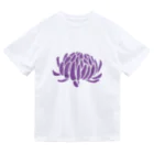 おばけ植物園のおばけ花（キク）パープル ドライTシャツ