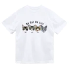 みきぞーん｜保護猫 ミッキー画伯と肉球とおともだちのmoo& chah & guri & ari  Dry T-Shirt