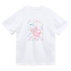 レ・モネのピンク色の猫 ドライTシャツ