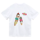 みきぞーん｜保護猫 ミッキー画伯と肉球とおともだちのrui&ram&ta-chan ice Dry T-Shirt