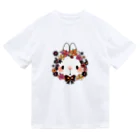 indigoのフラワーバニー(orange) ドライTシャツ