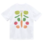 たっちからぁショップのなでなで（前面プリント）野菜ナチュラル ドライTシャツ