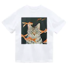 おちょぴの金魚と猫 ドライTシャツ