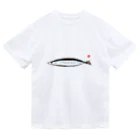 字描きおゆみの秋刀魚（白字） ドライTシャツ