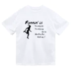 ワラーチ・ランナー　HiroseのRunning Girl / Runnin'  ～ 女性ランナー ドライTシャツ