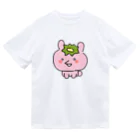 flower87boxのかっぱうさぎ（ピンク） ドライTシャツ
