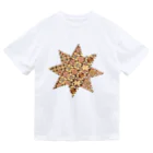 富羽彩絵の寄木　八芒星 ダビデの星 八角星、八線星、 星型八角形、ヘキサグラム  　縁起の良い神聖な図形  Dry T-Shirt