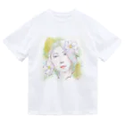 isiko　Miyahara Izumiのお花と水彩の子 ドライTシャツ