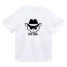 QUQU_WORKSのCOW SKULL テンガロンハットドクロ ブラック ドライTシャツ