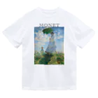 MUGEN ARTのモネ　散歩、日傘をさす女性　Monet ドライTシャツ