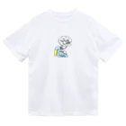 走りたいハシビロコウのおひるねハシビロコウ&うさぎ Dry T-Shirt