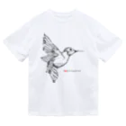 t-shirts-cafeのフォントイラストレーション『hummingbird（ハミングバード・ハチドリ）』 Dry T-Shirt