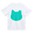 ichinoshopのさくら猫シルエット/ターコイズ Dry T-Shirt
