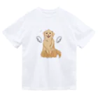 犬だもん。ゴールデンレトリバーの犬だもん。 ドライTシャツ