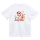 Japan Beautyオリジナルショップのうっすらピンクの花龍さん ドライTシャツ