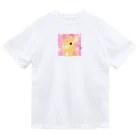 虹色PLUSのキュートな水玉うさぎちゃん Dry T-Shirt