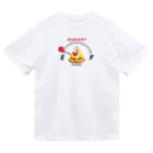 イラスト MONYAAT の腹ペコゲージ　ピザ　A*M ドライTシャツ