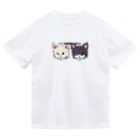 チャリティーグッズ-犬専門デザインのチワワ-ホワイト・クリーム&ブラックタン「I♡CHIHUAHUA」 ドライTシャツ