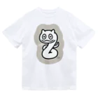 イラスト MONYAAT のへびにゃーん ドライTシャツ